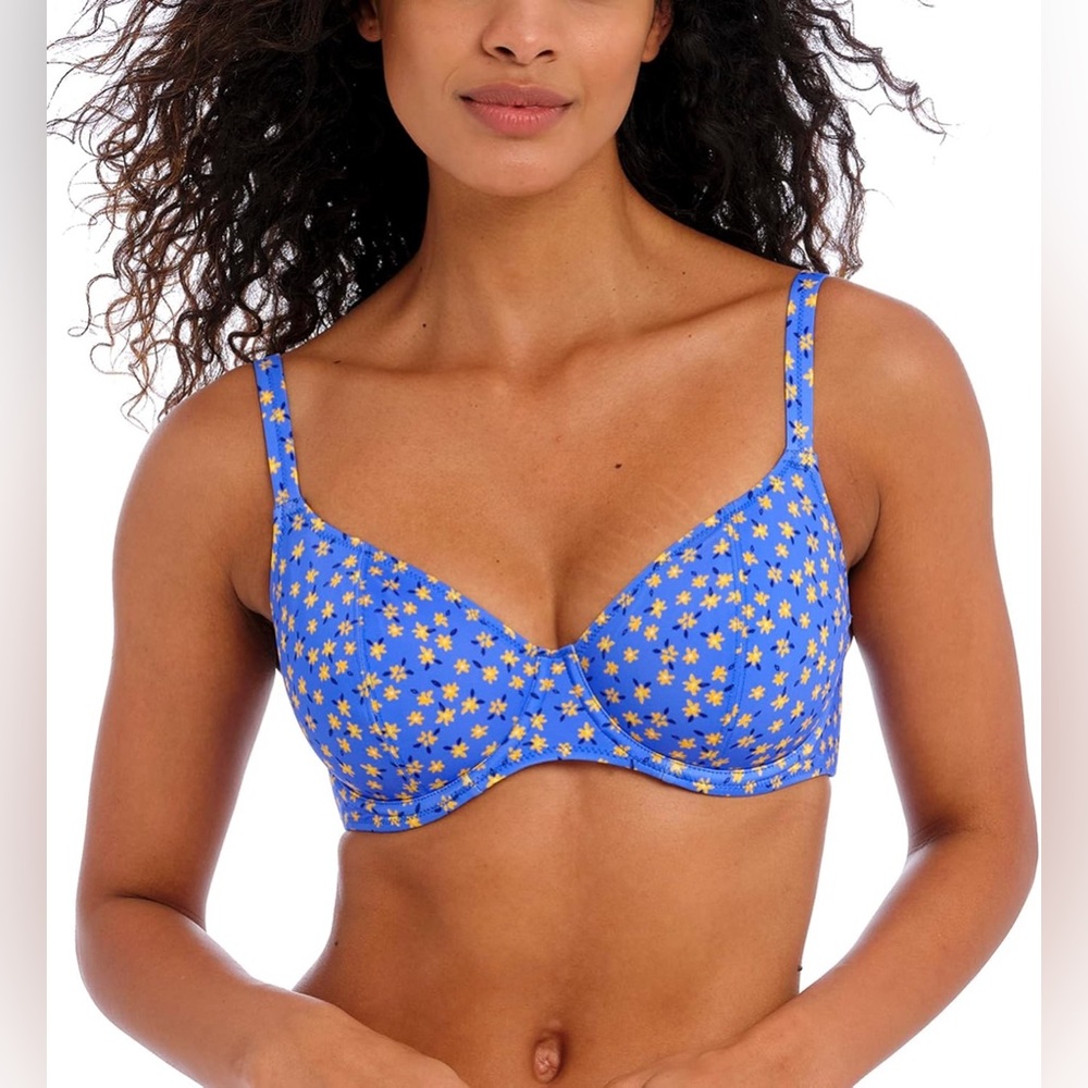 NWT Freya Plunge Swim Top Garden Disco Size 32DD